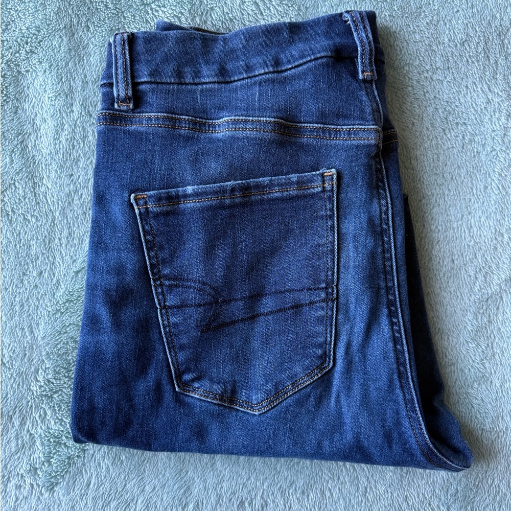 American Eagle Outfitters Curvy High-Rise Blue Jeggings